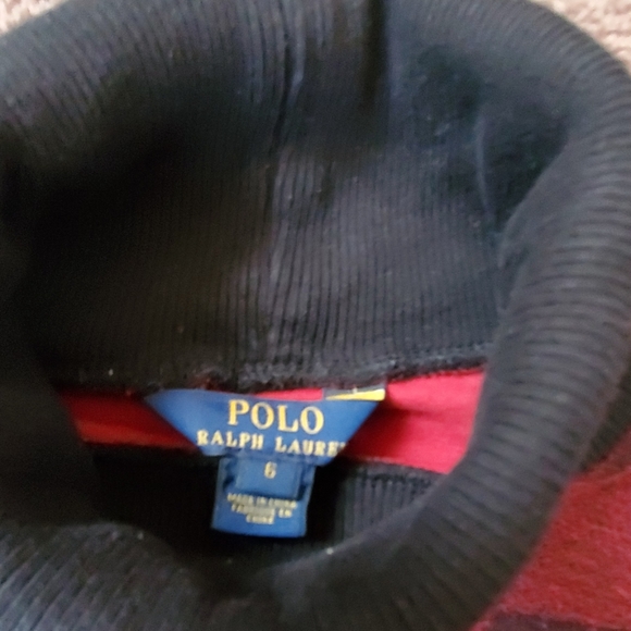 Polo Ralph Lauren girls buffalo plaid turtleneck - Picture 4 of 7